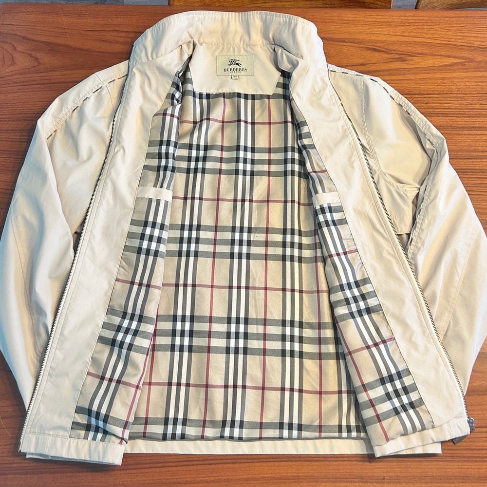 Beige Jacket with Classic Check Interior